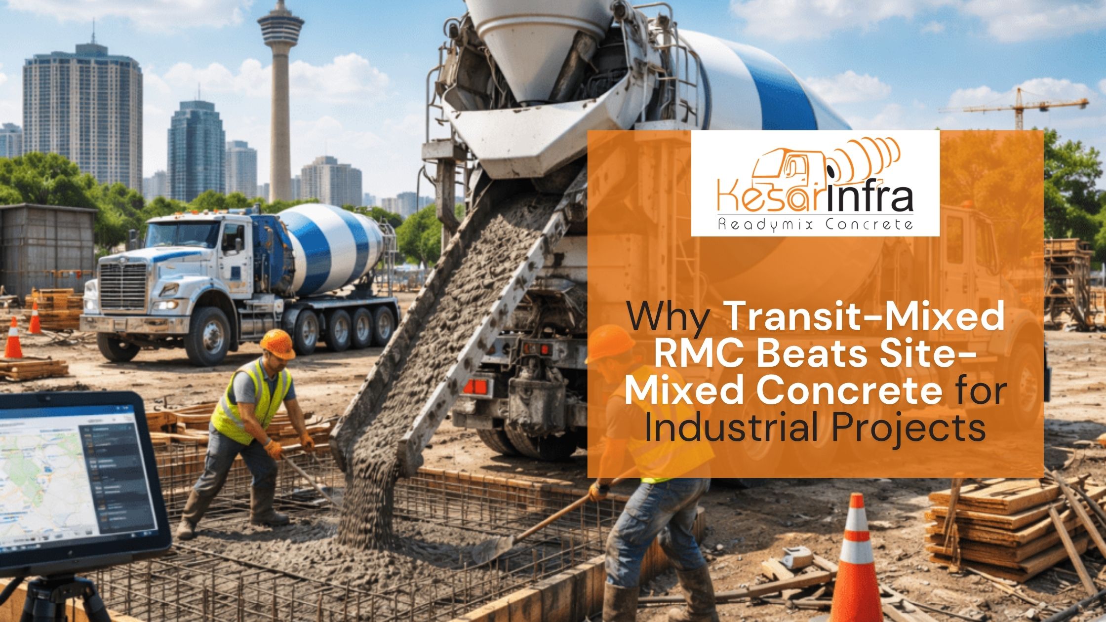 Why Transit-Mixed RMC Beats Site-Mixed Concrete for Industrial Projects